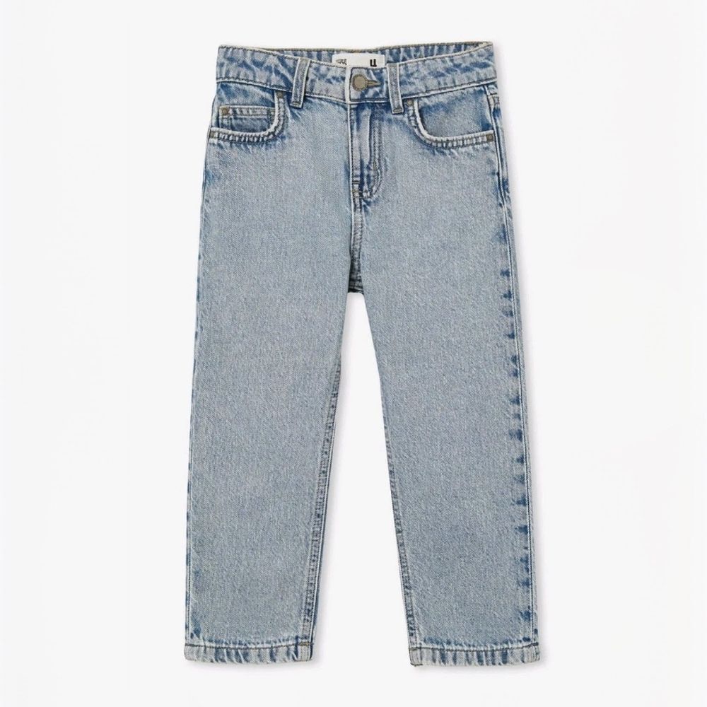 Cotton On Kids Regular Fit Jean Classic Straight Bells Light Blue Size 2